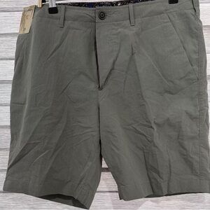 Roundtree & Yorke Caribbean Flat-Front Dobby Textured Shorts S95HC550 Chino 38